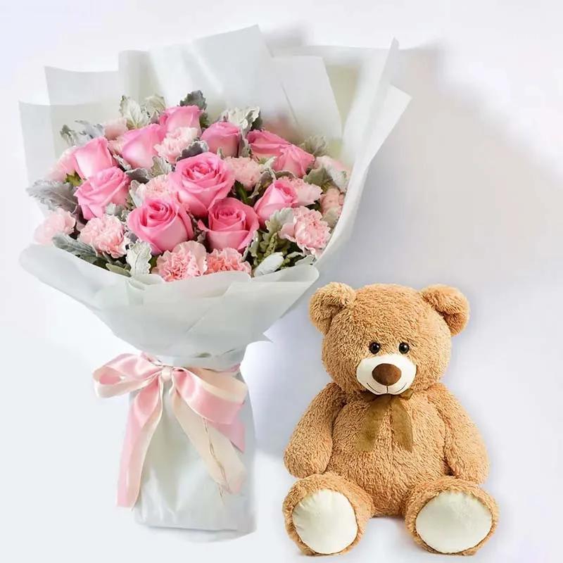 Pink Blushing and Teddy Bear
