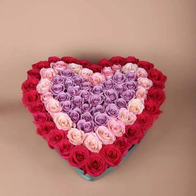 Shade of Roses Heart Shape Arrangement