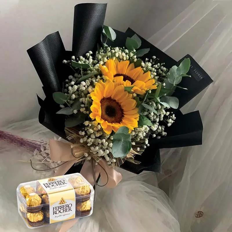 Sunflower Delight and Ferrero Rocher Chocolates