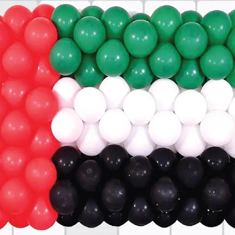 UAE Flag Shape Balloons 100 Pcs