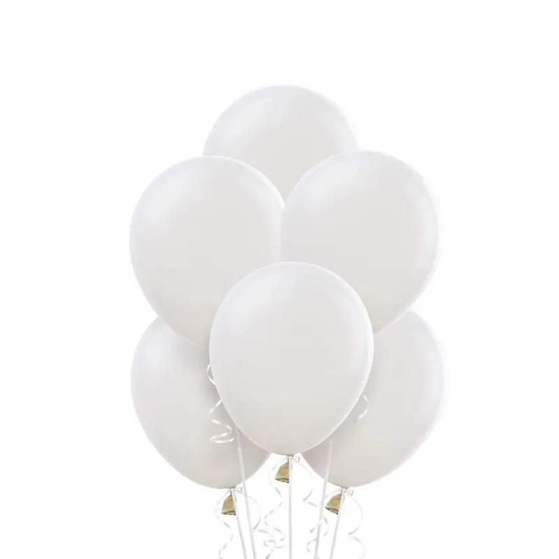 White Helium Balloons 10 Pcs