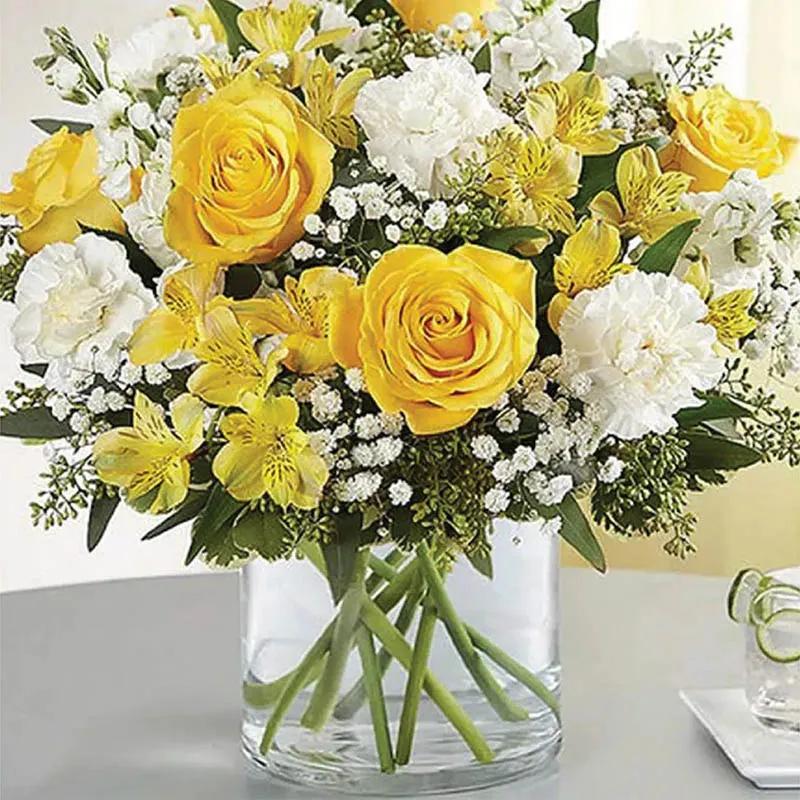 Yellow and White Flower Arrangement