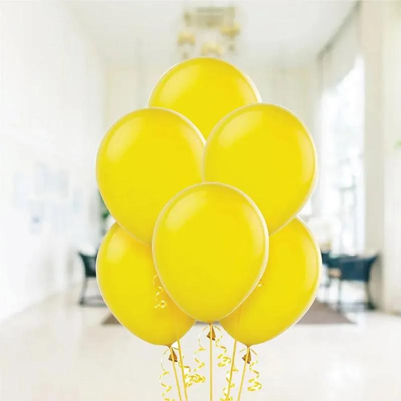 Yellow Helium Balloons 10 Pcs